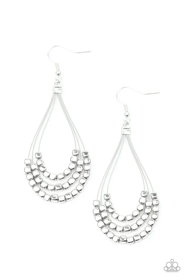 Earrings Paparazzi Jewelry Paparazzi Earring Off The Blocks Shimmer Silver Earrings Paparazzi Jewelry Paparazzi Earring Off The Blocks Shimmer Silver