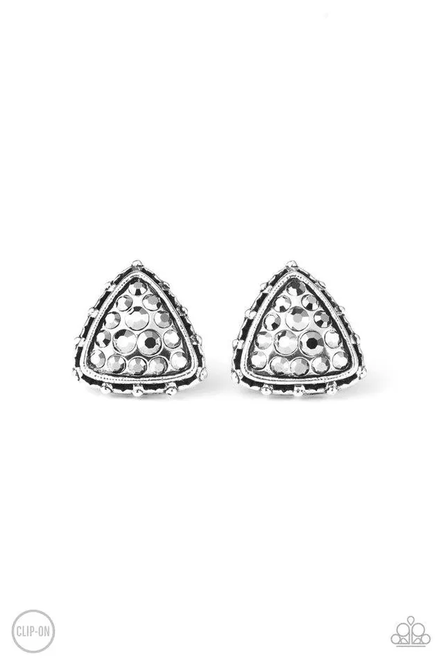 Earrings Paparazzi Jewelry Paparazzi Earring Rebel Rapture Silver