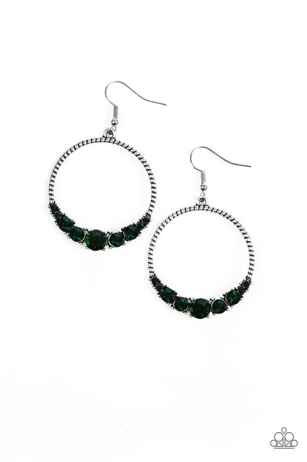 Earrings Paparazzi Jewelry Paparazzi Earring SelfMade Millionaire Green
