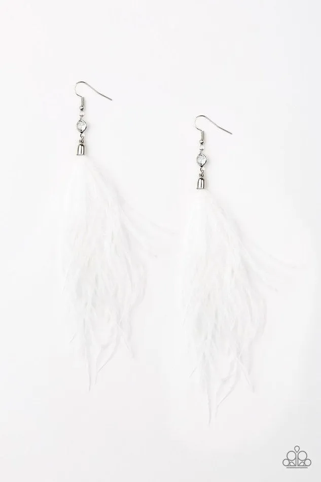 Earrings Paparazzi Jewelry Paparazzi Earring The SHOWGIRL Next Door White
