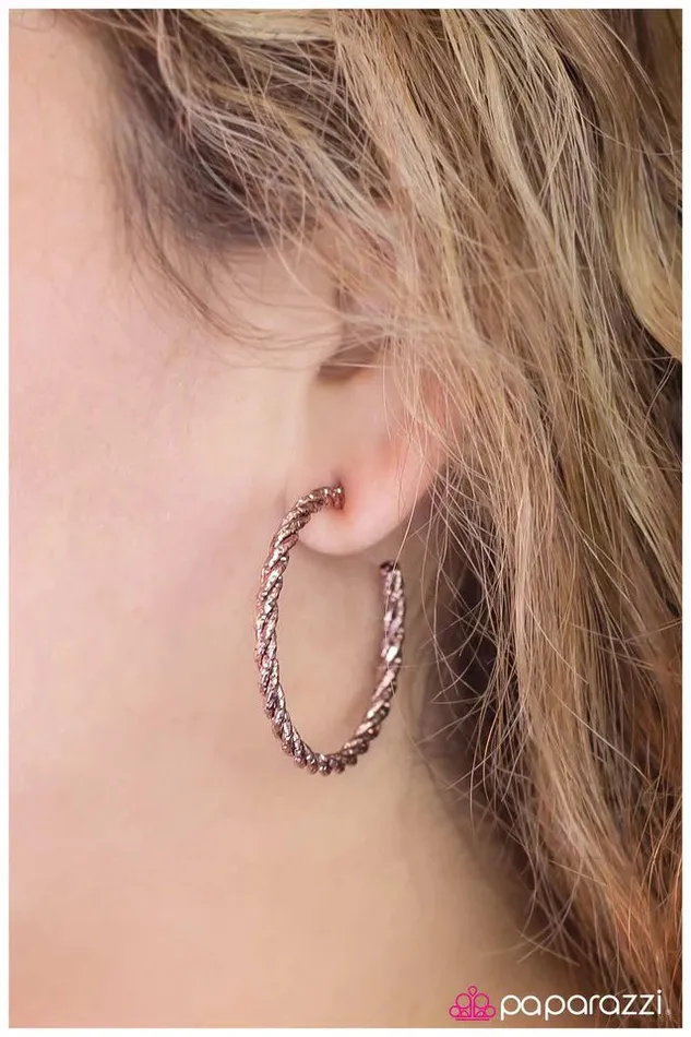 Earrings Paparazzi Jewelry Paparazzi Earring Tightrope Walker Copper