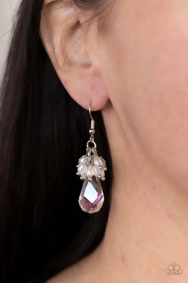 Earrings Paparazzi Jewelry Paparazzi Earring Well Versed in Sparkle White
