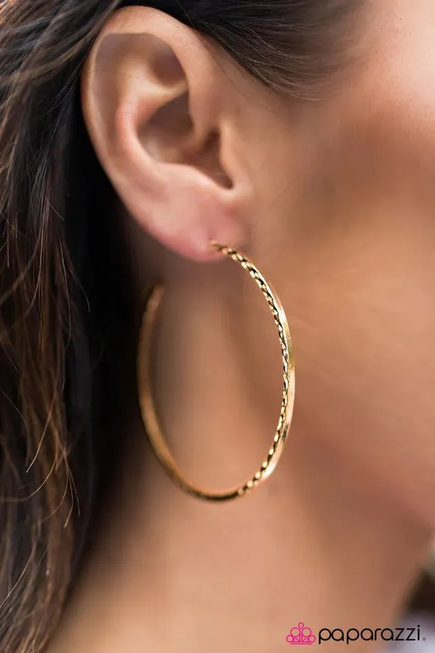 Earrings Paparazzi Jewelry Paparazzi Earring Western Diamondback Gold