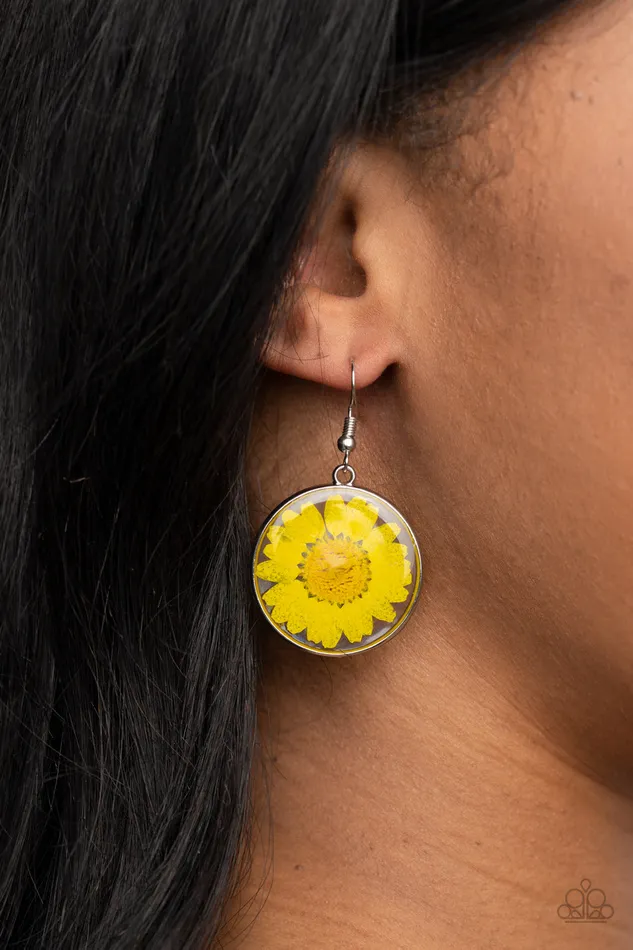 Earrings Paparazzi Jewelry Paparazzi Earrings Forever Florals Yellow