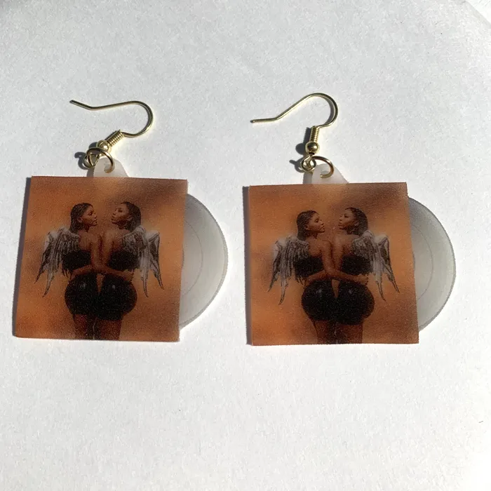 Earrings Sam Makes Things Chloe x Halle Ungodly Hour Vinyl Album Handmade Earrings