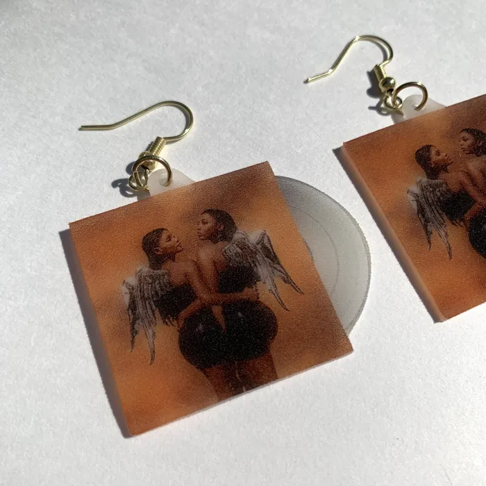 Earrings Sam Makes Things Chloe x Halle Ungodly Hour Vinyl Album Handmade Earrings