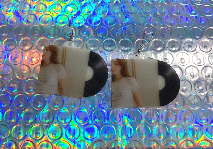 Earrings Sam Makes Things Clairo Immunity Vinyl Album Handmade Earrings