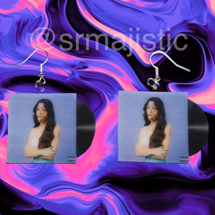 Earrings Sam Makes Things Olivia Rodrigo SOUR Vinyl Album Handmade Earrings