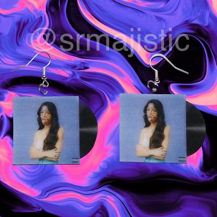 Earrings Sam Makes Things Olivia Rodrigo SOUR Vinyl Album Handmade Earrings