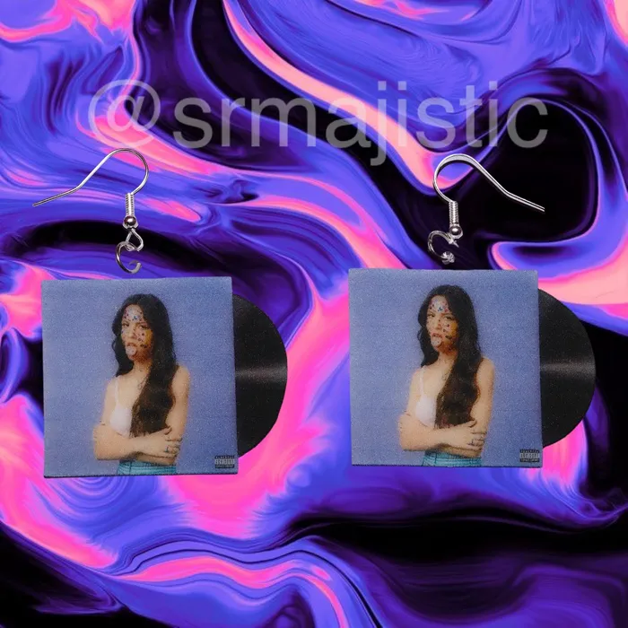 Earrings Sam Makes Things Olivia Rodrigo SOUR Vinyl Album Handmade Earrings