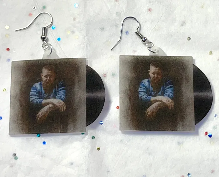 Earrings Sam Makes Things Rag N Bone Man Human Vinyl Album Handmade Earrings