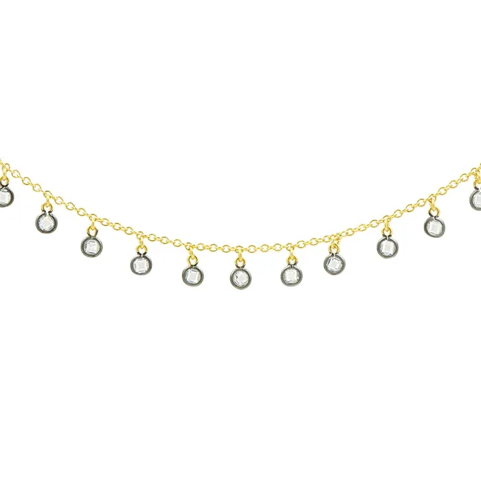 Freida Rothman Necklaces Freida Rothman Signature Bezel Drop Choker Necklace