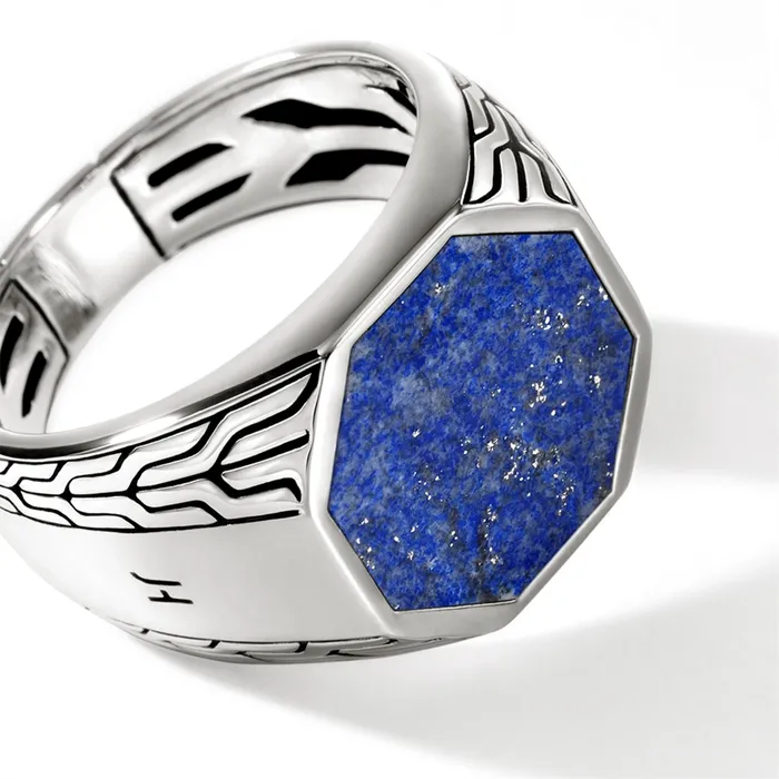 John Hardy Silver Octagon Siget Ring John Hardy Rings