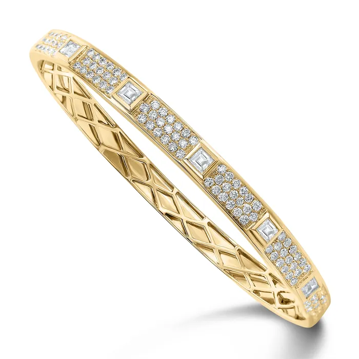 Meierotto Jewelers Bracelets 18K Yellow Gold Diamond Clasped Bracelet