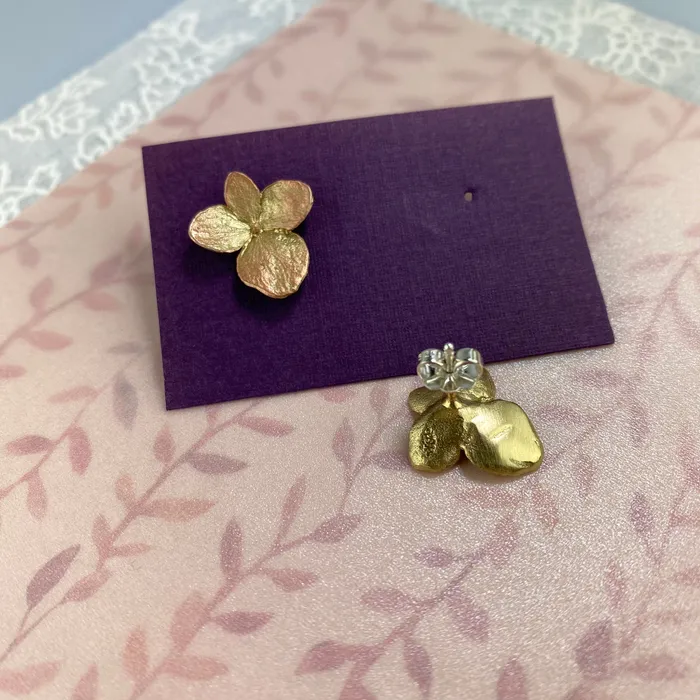 Michael Michaud Earrings Hydrangea Petal Post Earrings