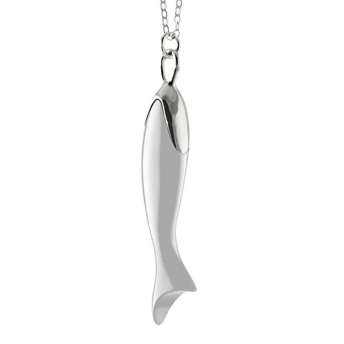 Monica Rich Kosann Sterling Silver White Ceramic Fish Charm Necklace Monica Rich Kosann Necklaces Monica Rich Kosann Sterling Silver White Ceramic Fish Charm Necklace Monica Rich Kosann Necklaces