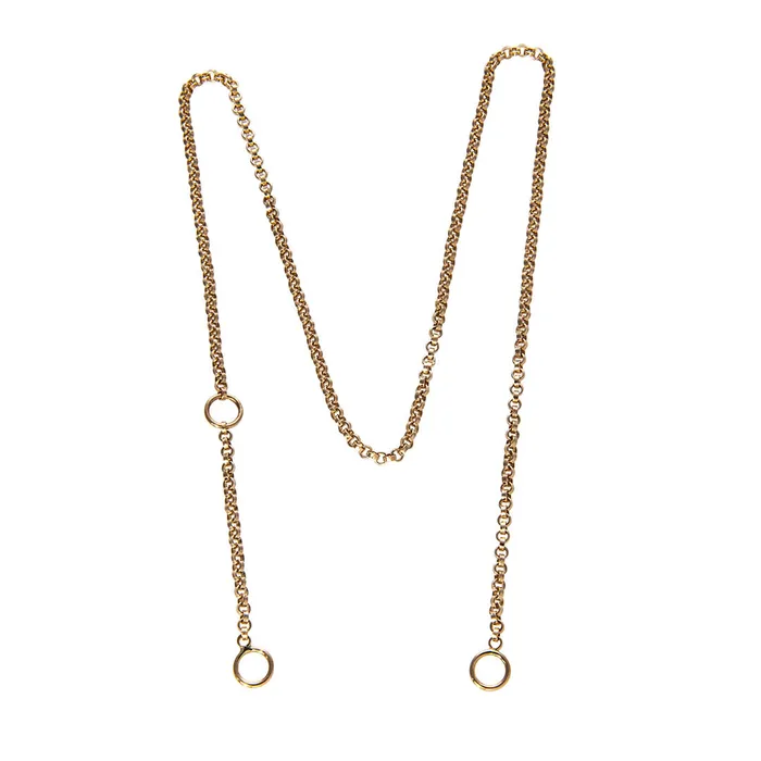 Necklaces Marla Aaron Marla Aaron 14K Gold 3 Loop Rolo Chain Necklace