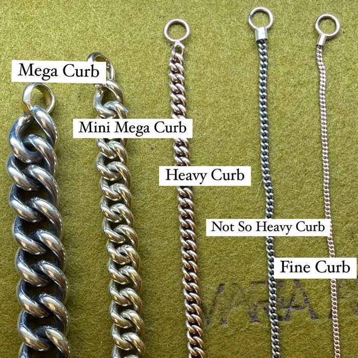 Necklaces Marla Aaron Silver Heavy Curb Chain Necklace Marla Aaron