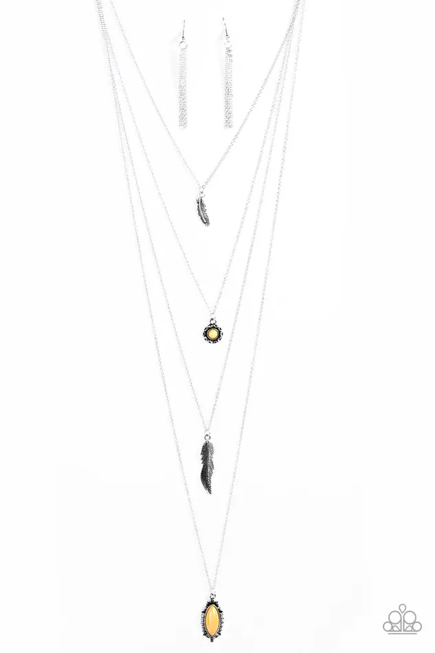 Necklaces Paparazzi Jewelry Paparazzi Necklace Flying Lessons Yellow