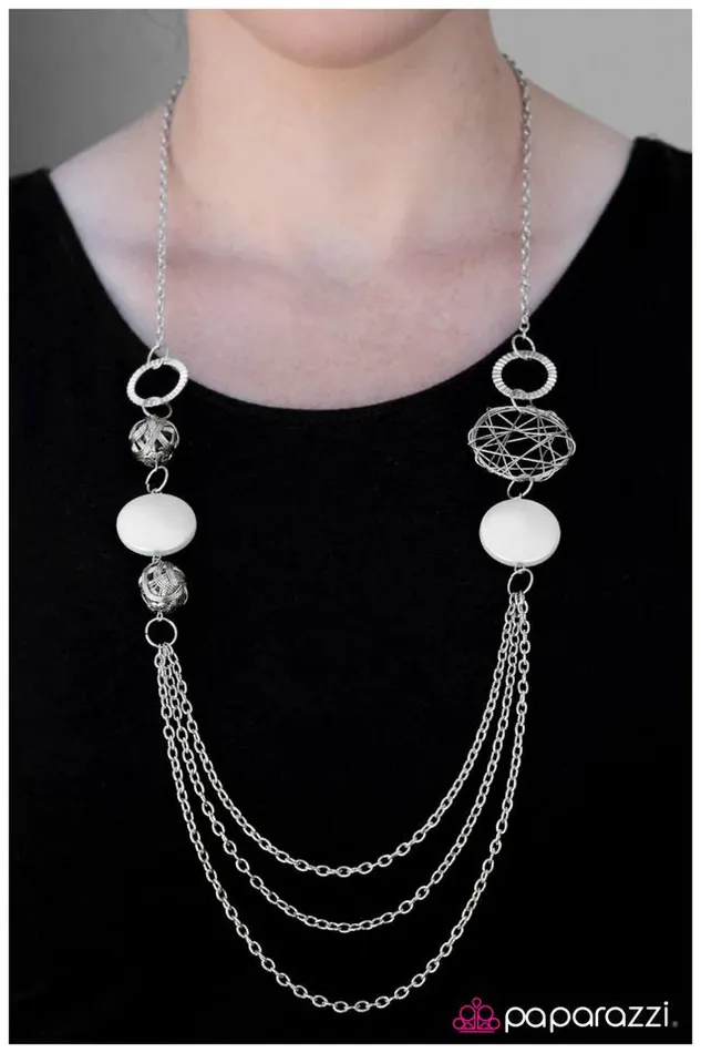Necklaces Paparazzi Jewelry Paparazzi Necklace Gossip Girl White