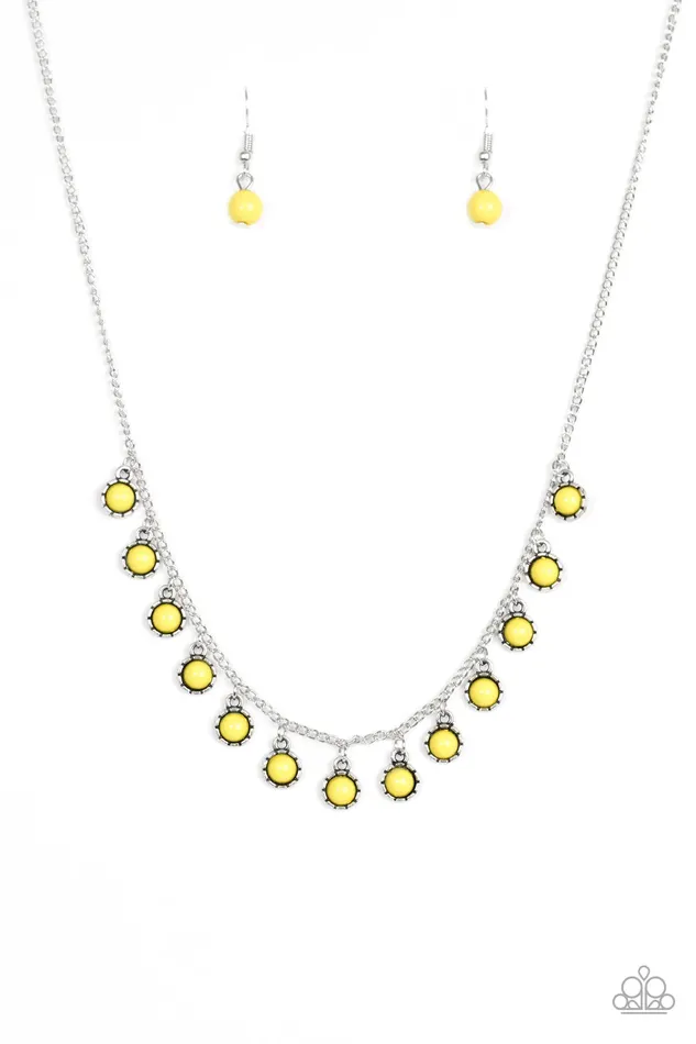 Necklaces Paparazzi Jewelry Paparazzi Necklace Gypsy Glow Yellow