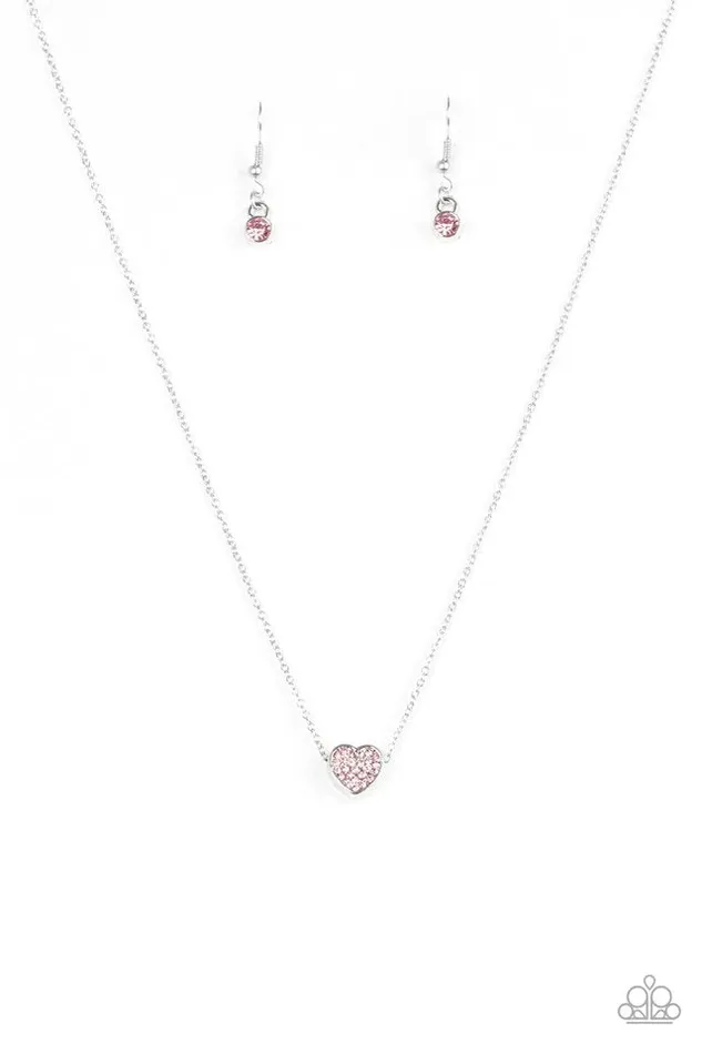 Necklaces Paparazzi Jewelry Paparazzi Necklace HEARTHeaded Pink