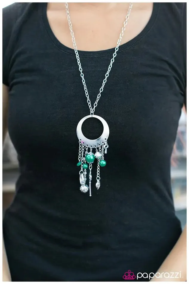 Necklaces Paparazzi Jewelry Paparazzi Necklace Key Player Green