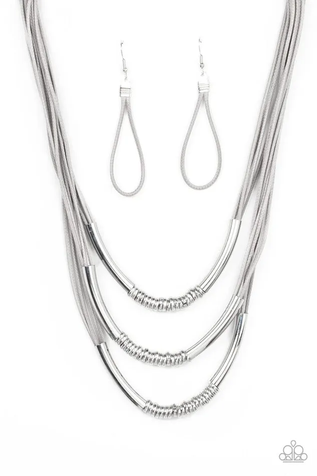 Necklaces Paparazzi Jewelry Paparazzi Necklace Mechanical Mania Silver Necklaces Paparazzi Jewelry Paparazzi Necklace Mechanical Mania Silver