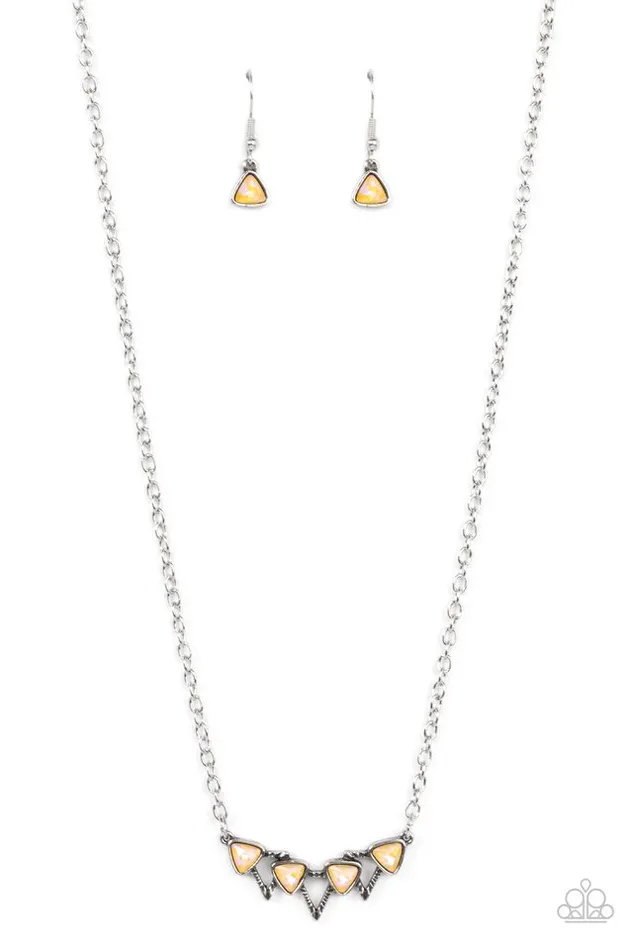Necklaces Paparazzi Jewelry Paparazzi Necklace Pyramid Prowl Yellow Necklaces Paparazzi Jewelry Paparazzi Necklace Pyramid Prowl Yellow