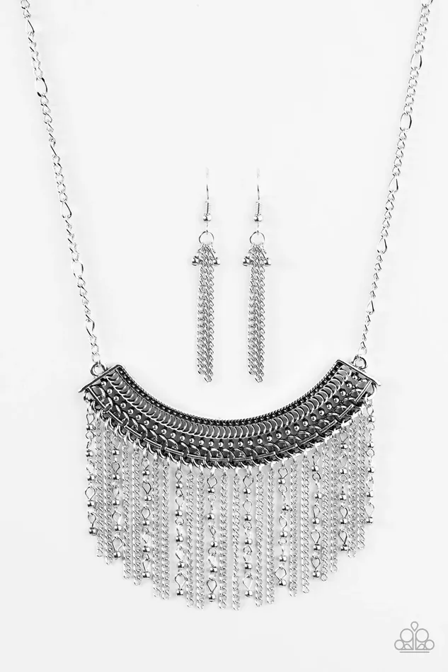 Necklaces Paparazzi Jewelry Paparazzi Necklace So In DeNILE Silver