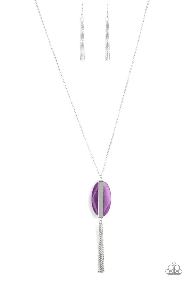 Necklaces Paparazzi Jewelry Paparazzi Necklace Tranquility Trend Purple