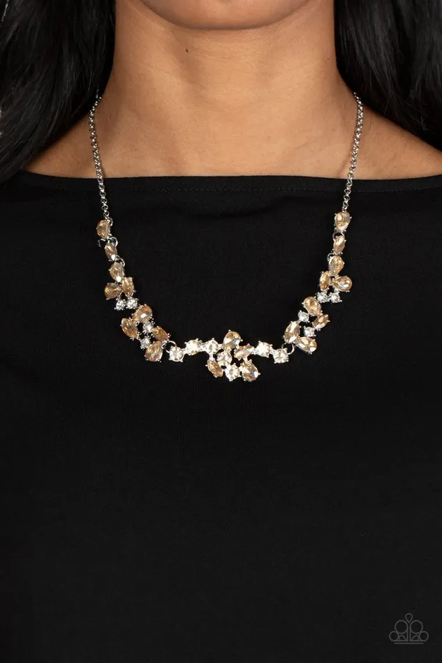 Necklaces Paparazzi Jewelry Paparazzi Necklace Welcome to the Ice Age Brown