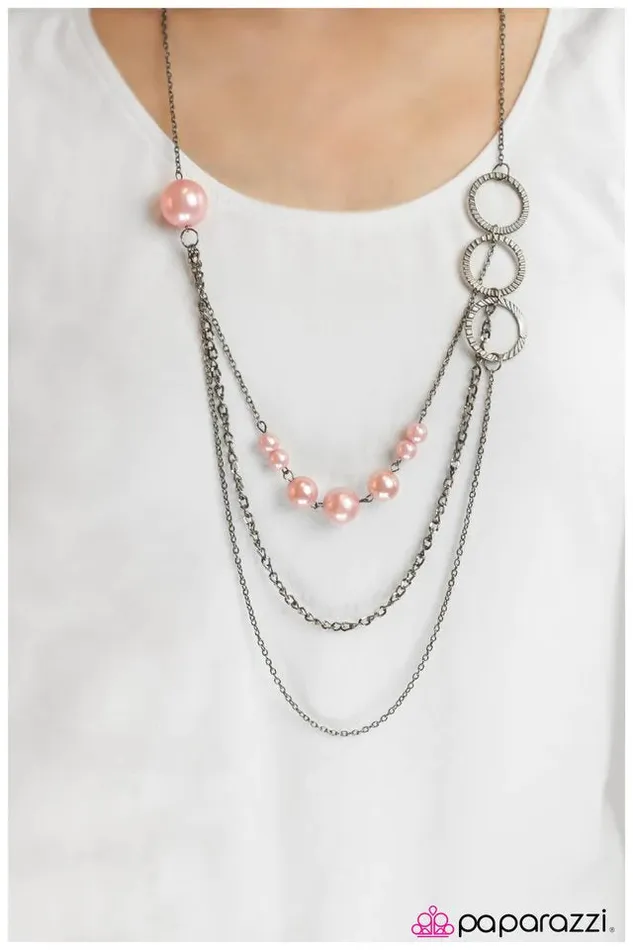 Necklaces Paparazzi Jewelry Paparazzi Necklace You Are Crimping My Style Pink