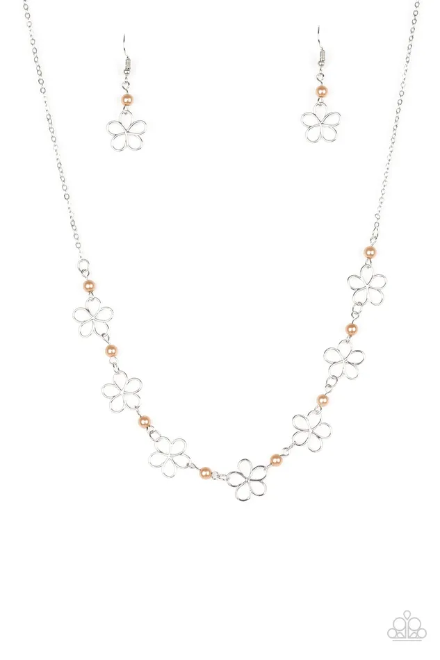 Necklaces Paparazzi Necklace Always Abloom Brown Paparazzi Jewelry