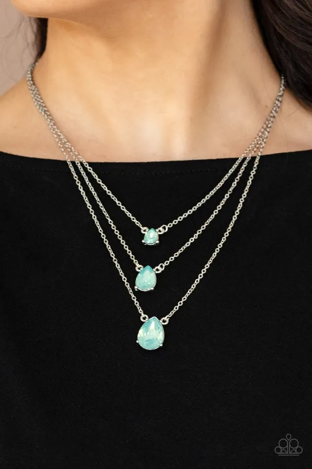 Necklaces Paparazzi Necklace Dewy Drizzle Green Paparazzi Jewelry