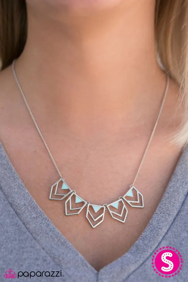 Necklaces Paparazzi Necklace I Wont Bite Blue Paparazzi Jewelry