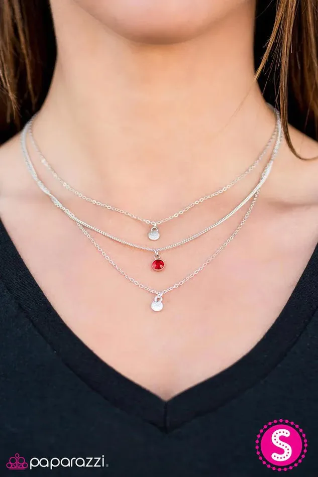 Necklaces Paparazzi Necklace Ill Be BRIGHT With You Red Paparazzi Jewelry