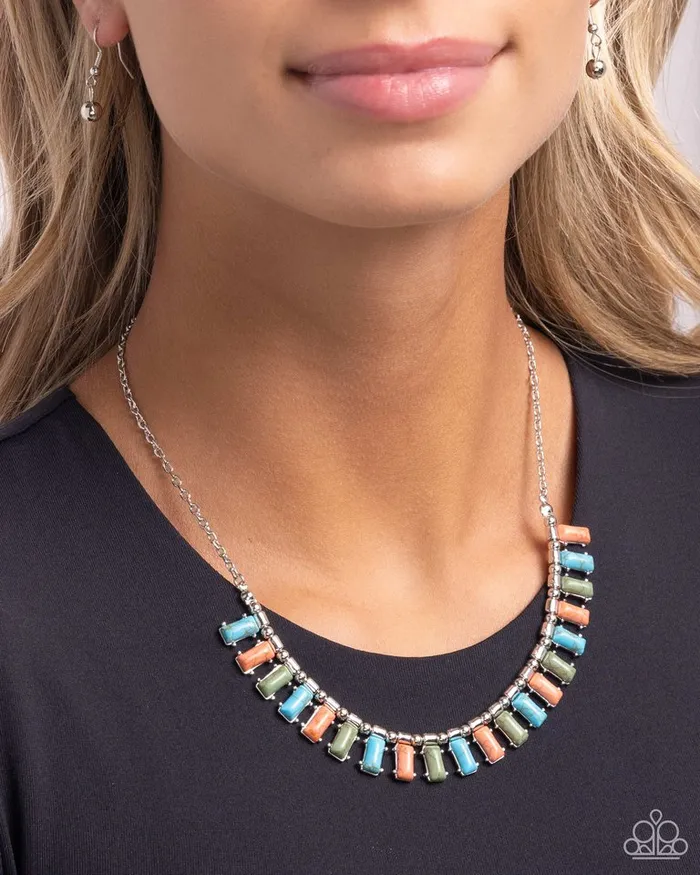 Necklaces Paparazzi Necklace Stony Shimmer Blue Paparazzi Jewelry
