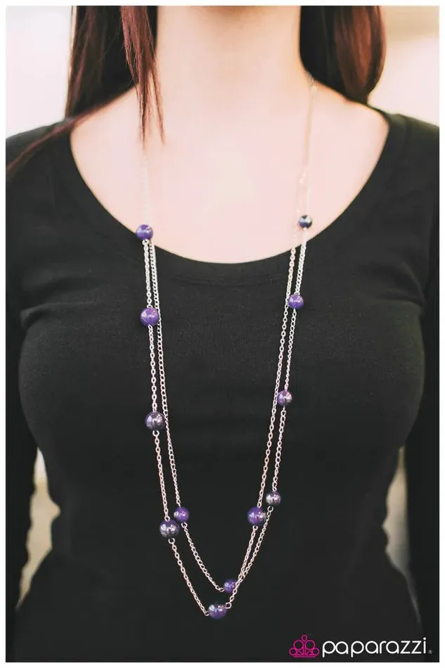 Necklaces Paparazzi Necklace Take My Breath Away Purple Paparazzi Jewelry