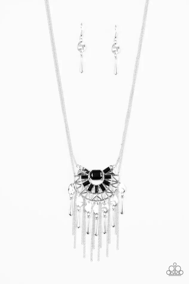 Necklaces Paparazzi Necklace Tribal Chiefette Black Paparazzi Jewelry