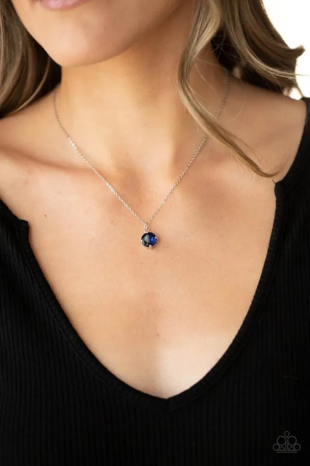 Necklaces Paparazzi Necklace Undeniably Demure Blue Paparazzi Jewelry