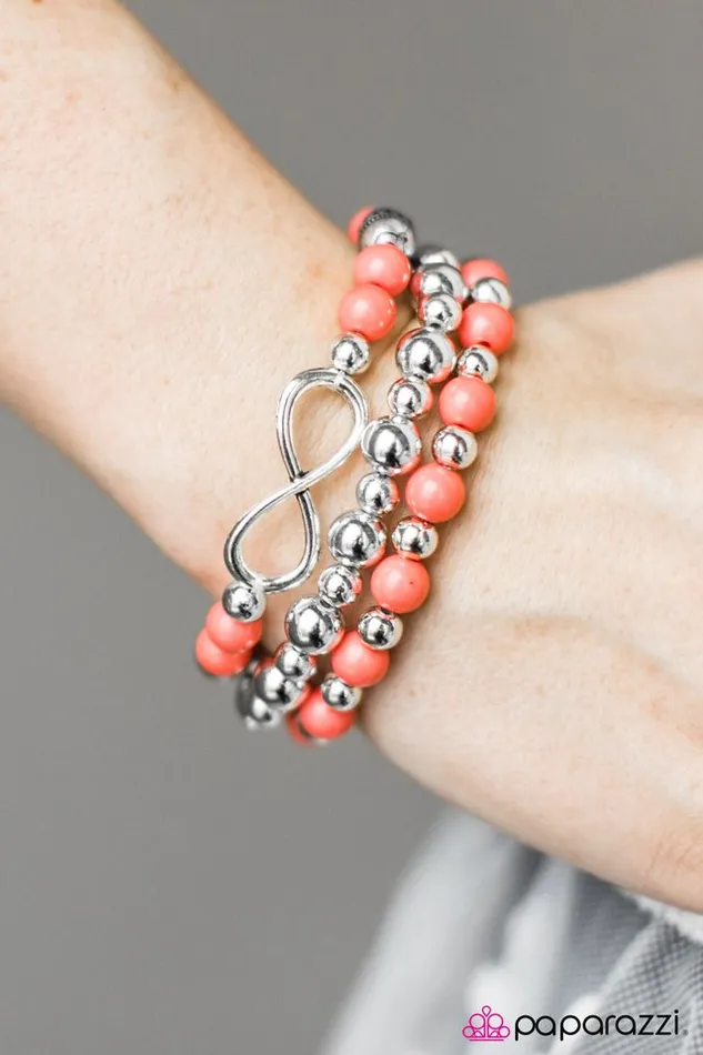 Paparazzi Bracelet A Race Against Time Orange Paparazzi Jewelry Bracelets