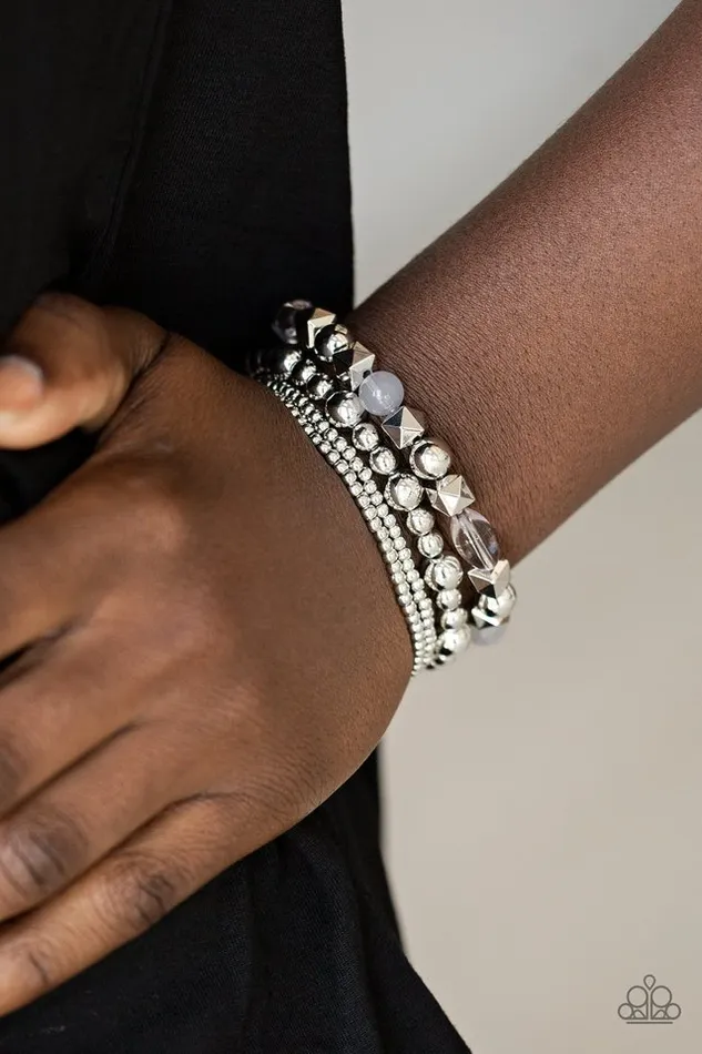 Paparazzi Bracelet Babealicious Silver Paparazzi Jewelry Bracelets