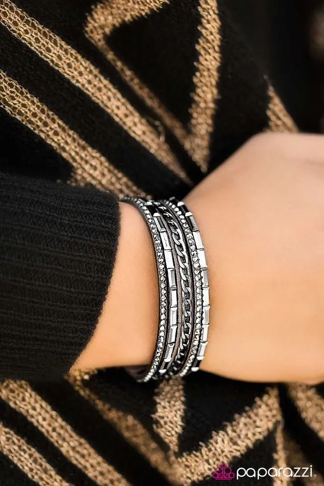 Paparazzi Bracelet Front Row Fabulous Silver Paparazzi Jewelry Bracelets