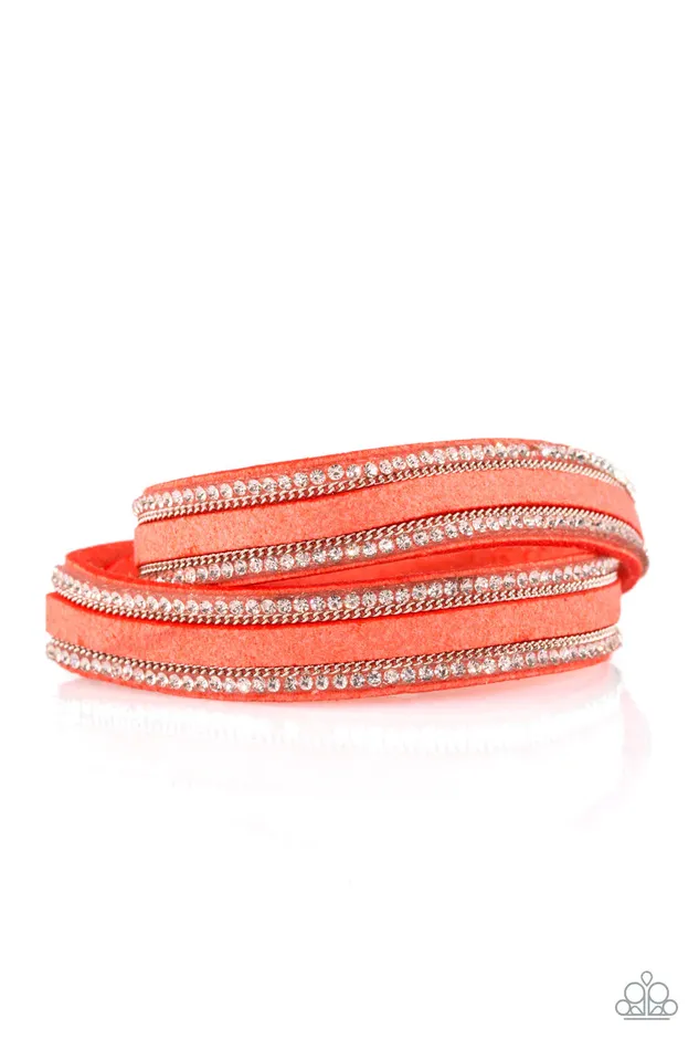 Paparazzi Bracelet Going For Glam Orange Paparazzi Jewelry Bracelets