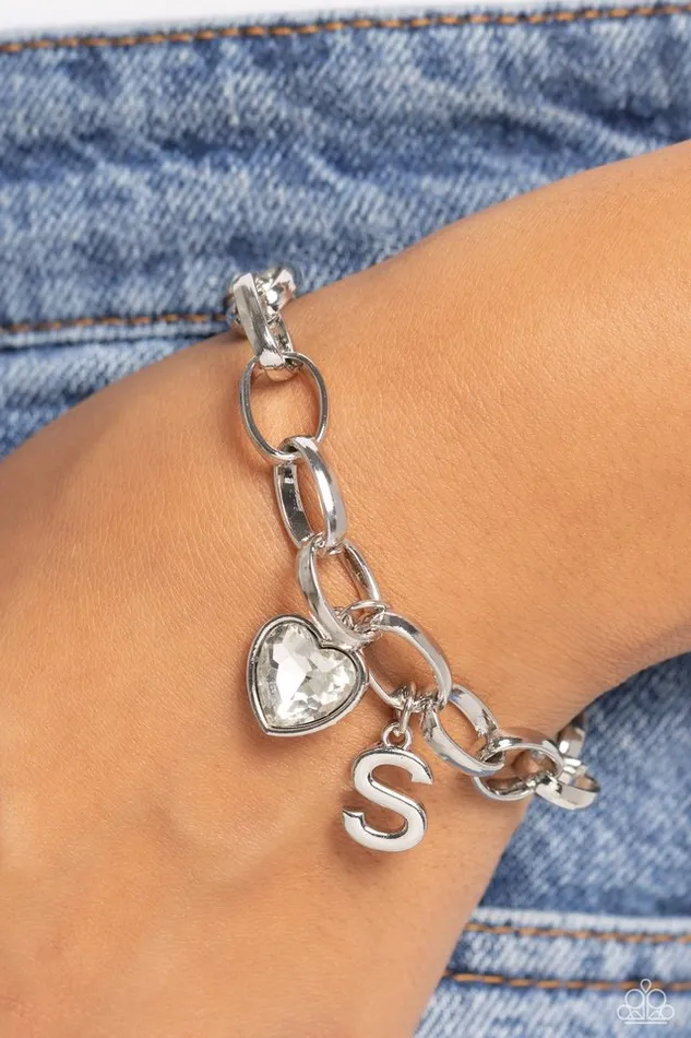 Paparazzi Bracelet Guess Now Its INITIAL White S Paparazzi Jewelry Bracelets