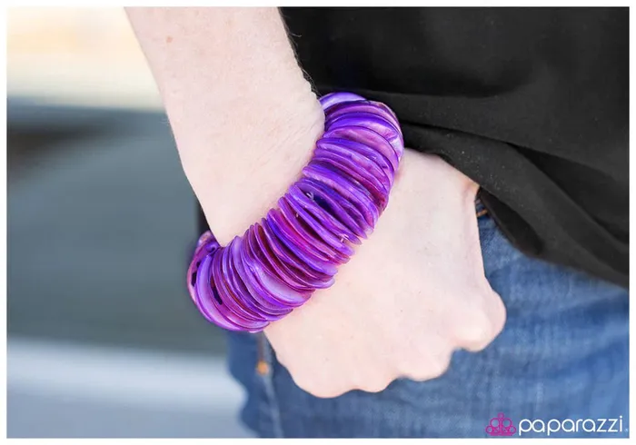 Paparazzi Bracelet Half The Fun Purple Paparazzi Jewelry Bracelets