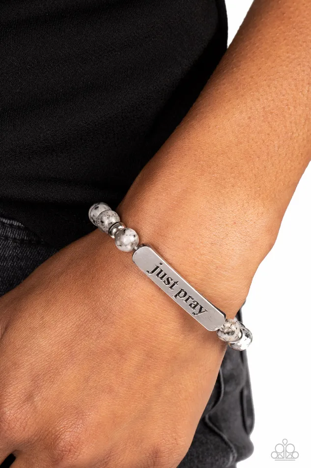 Paparazzi Bracelet Just Pray Silver Paparazzi Jewelry Bracelets