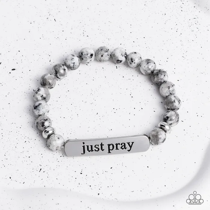Paparazzi Bracelet Just Pray Silver Paparazzi Jewelry Bracelets
