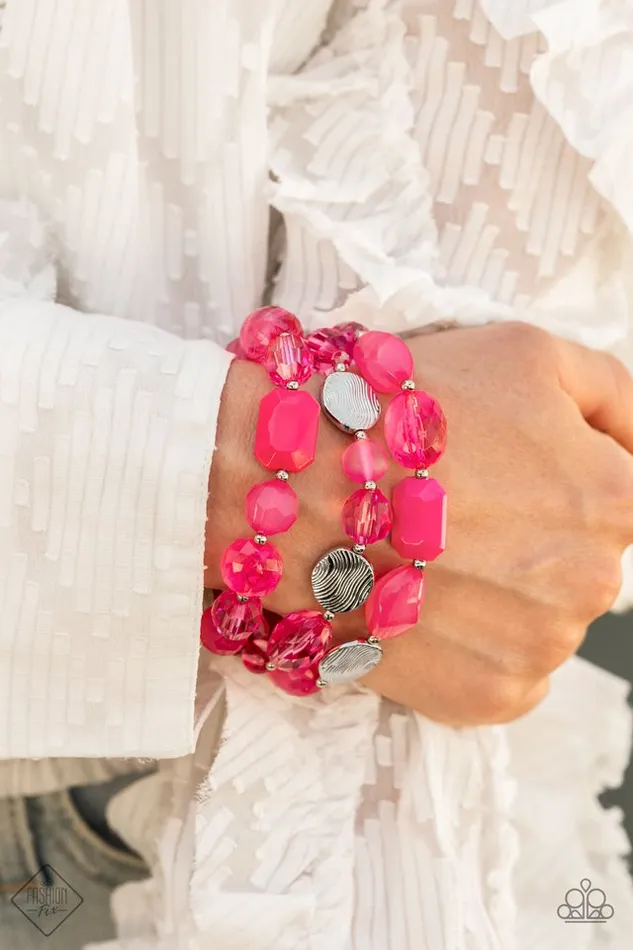 Paparazzi Bracelet Oceanside Bliss Pink Paparazzi Jewelry Bracelets